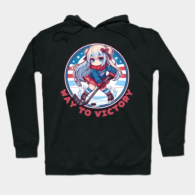 Ice hockey Anime Hoodie by Japanese Fever